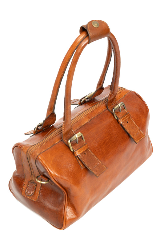 VINTAGE LEATHER SHANTA CARAMEL BAG