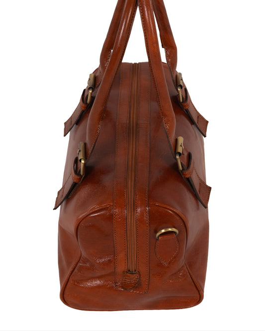 VINTAGE LEATHER SHANTA CARAMEL BAG